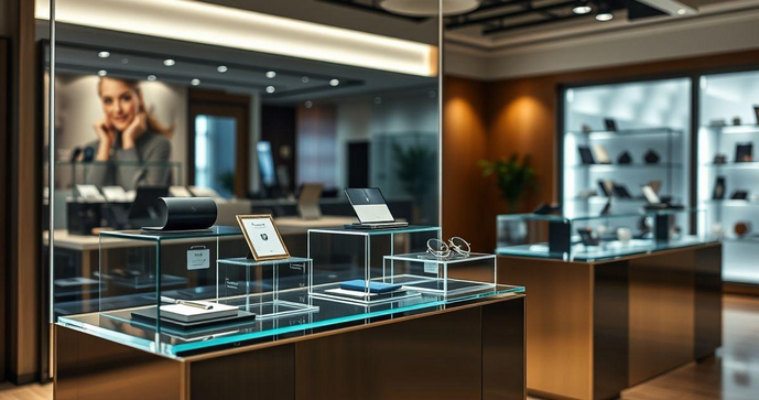 Expositor acrílico personalizado transforma a apresentação de produtos com estilo e sofisticação