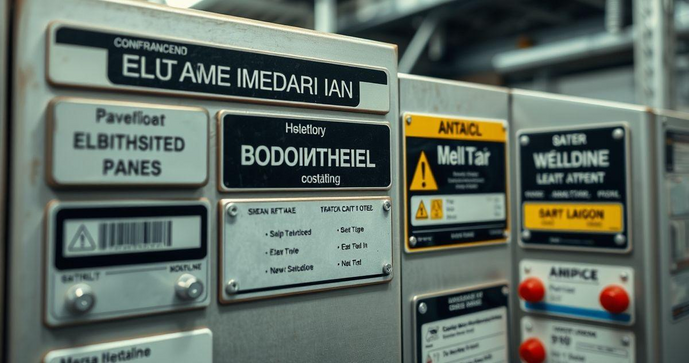 Placas de identificação industrial que garantem segurança e eficiência