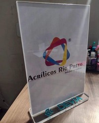 expositor de preço em acrílico