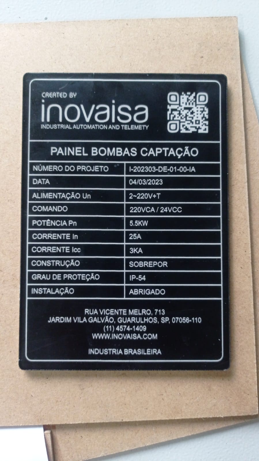 Etiquetas de identificação para quadros elétricos